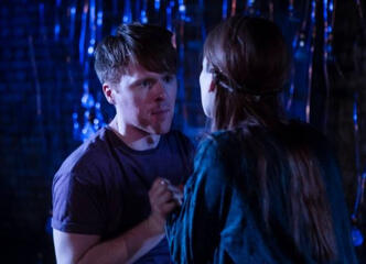 Playing opposite Nicola Kavanagh in Abyss (2015), at the Arcola Theatre, London. © Richard Davenport Photography.